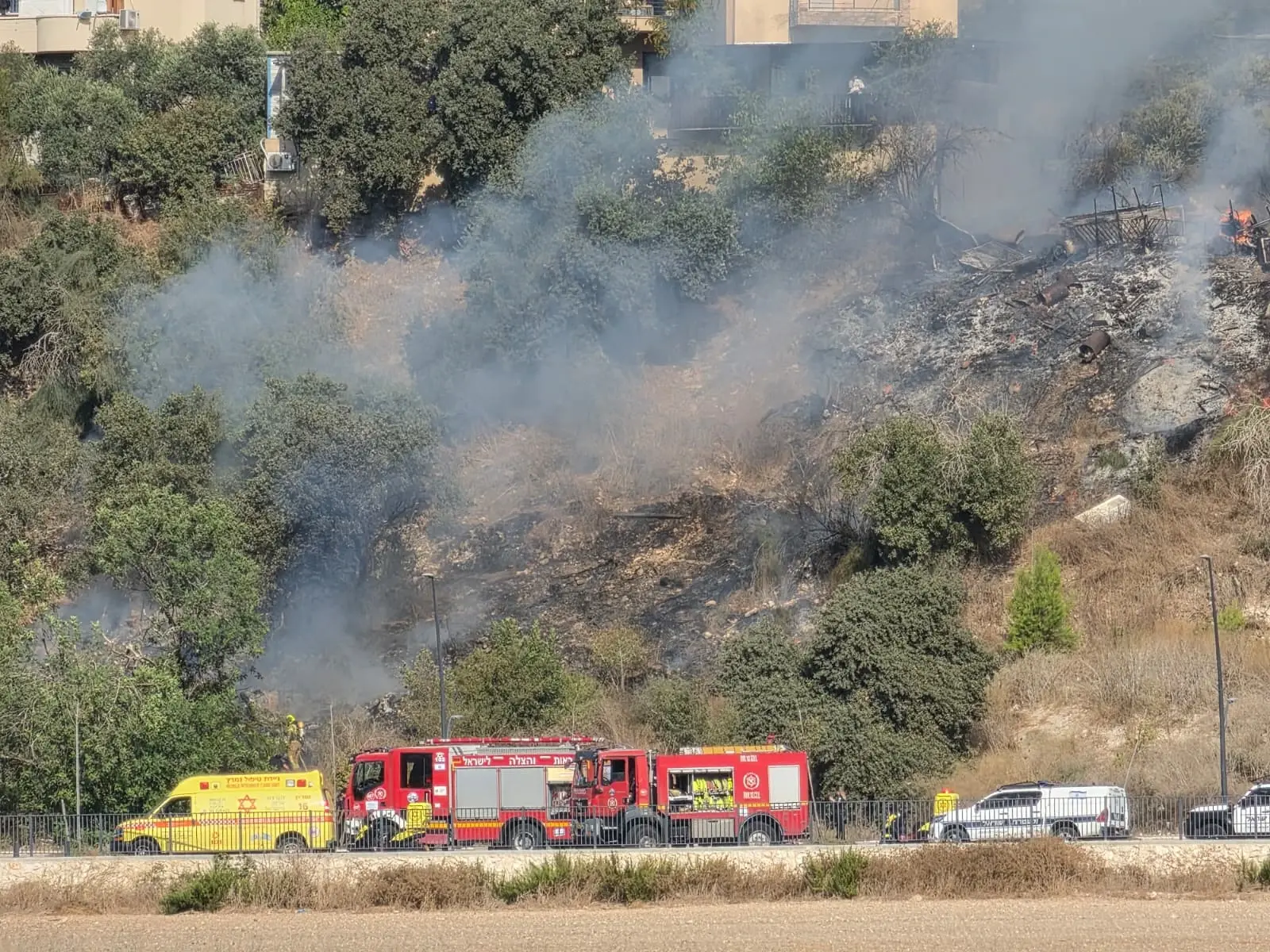 מטוס קל התרסק בכביש 65 סמוך לכפר קרע
