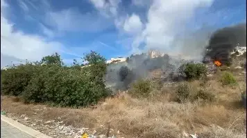מטוס קל התרסק בכביש 65 סמוך לכפר קרע