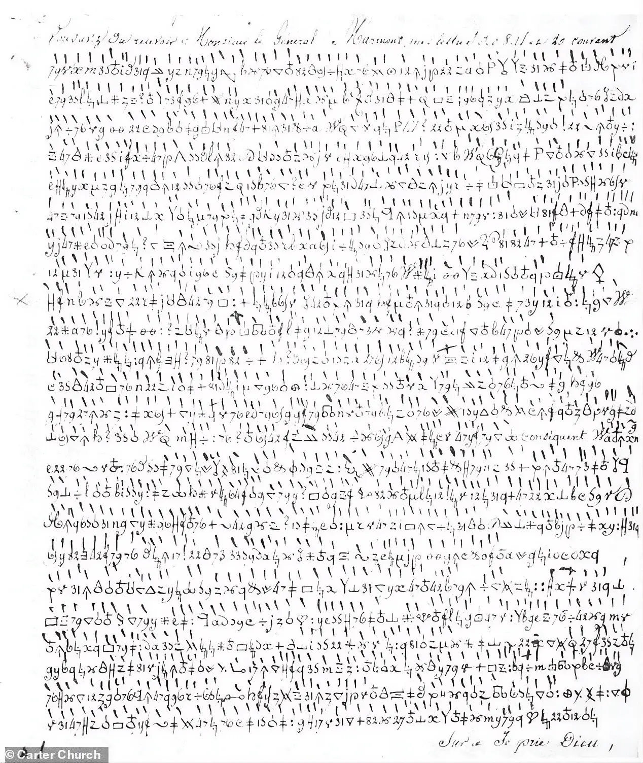 מכתב צבאי סודי מ-1809, שנכתב ע"י נפוליאון כמעט כולו במספרים ובסימנים מוזרים מכתב צבאי סודי מ-1809, שנכתב ע"י נפוליאון כמעט כולו במספרים ובסימנים מוזרים