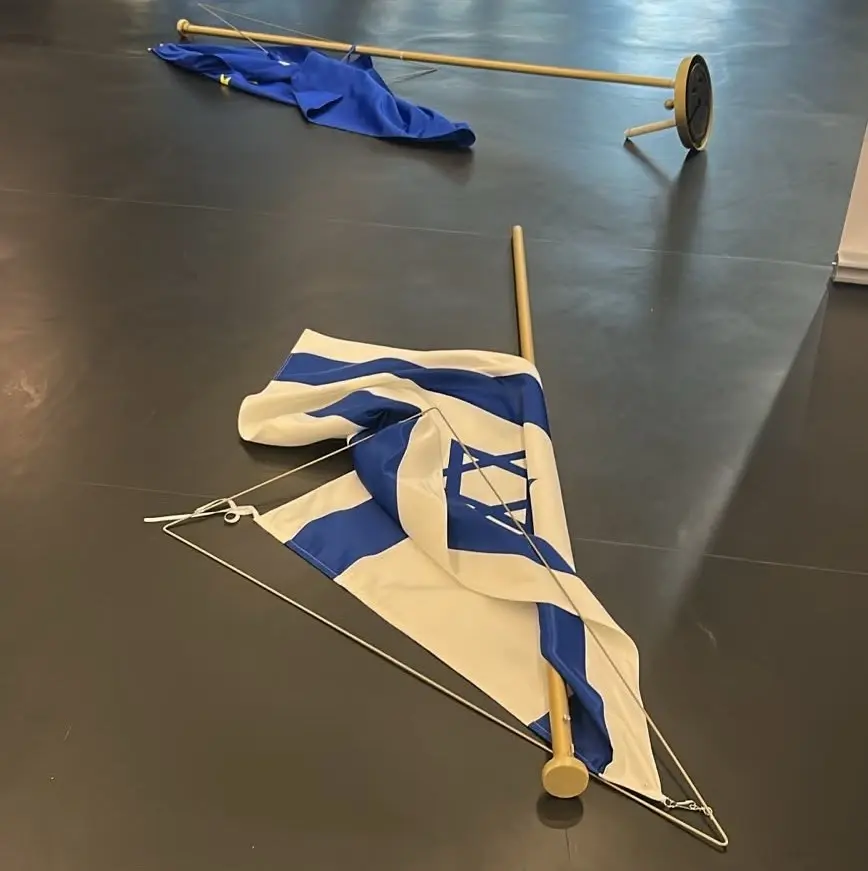 הפלת דגל ישראל ע״י חברת הפרלמנט האירופי, שטרסבורג הפלת דגל ישראל ע״י חברת הפרלמנט האירופי, שטרסבורג