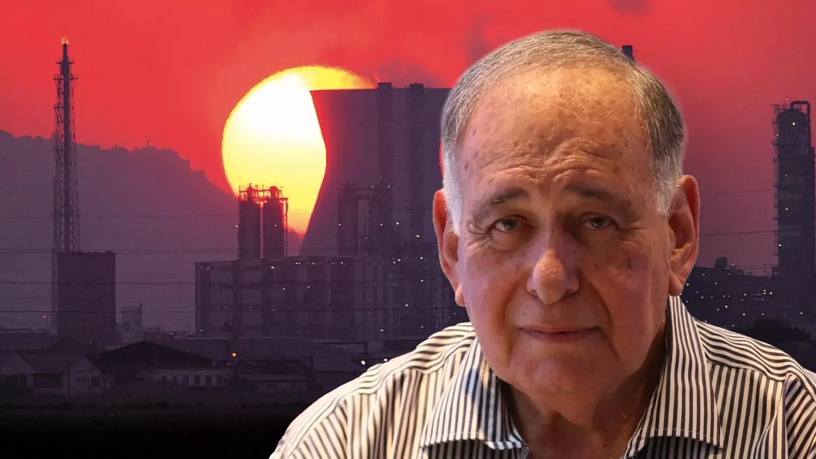 יונה יהב על רקע בתי זיקוק במפרץ חיפה יונה יהב על רקע בתי זיקוק במפרץ חיפה