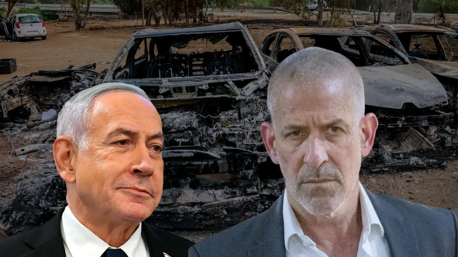 רונן בר, בנימין נתניהו, מכוניות שרופות טבח שבעה באוקטובר
