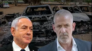 רונן בר, בנימין נתניהו, מכוניות שרופות טבח שבעה באוקטובר