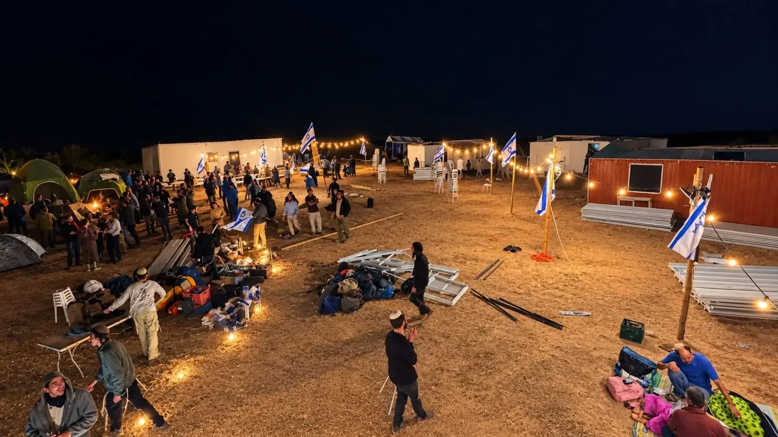 כ-700 איש ניסו להקים את היישוב 'חלוצי עזה' מול עזה כ-700 איש ניסו להקים את היישוב 'חלוצי עזה' מול עזה