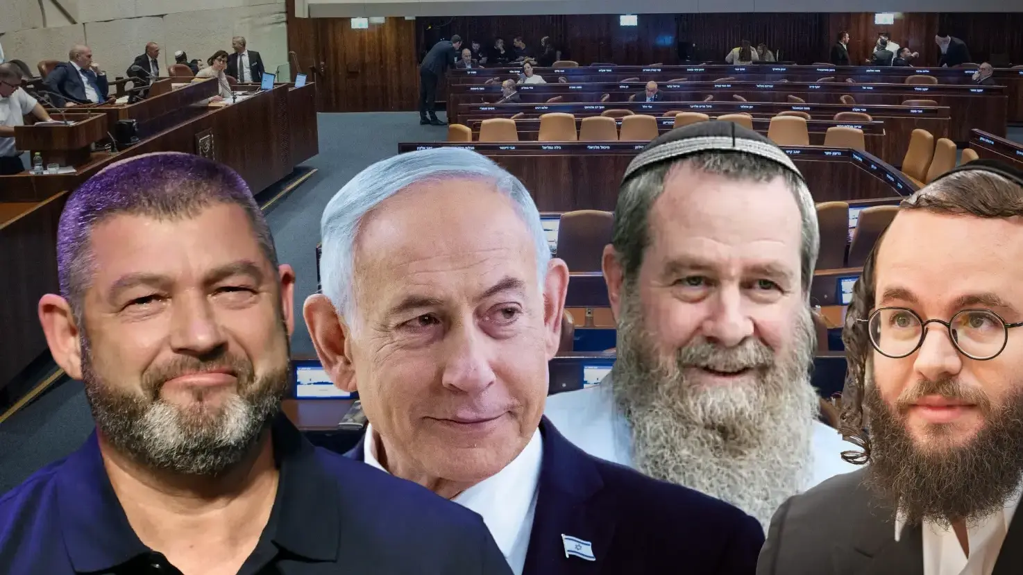 מוטי לייטנר, אבי מעוז, בנימין נתניהו, עופר וינטר מוטי לייטנר, אבי מעוז, בנימין נתניהו, עופר וינטר