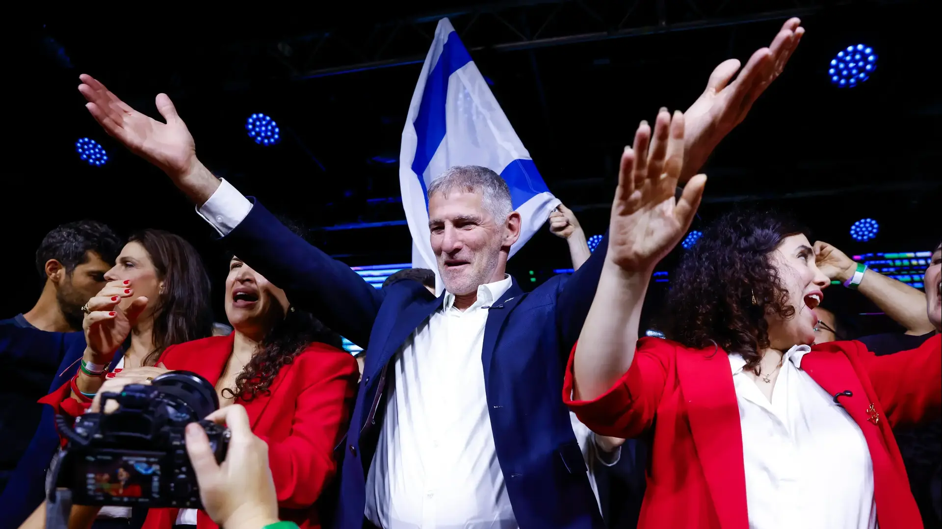 יאיר גולן, יו"ר הדמוקרטים, נעמה לזימי,  28 באוקטובר 2026