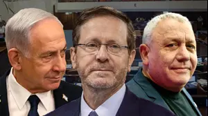 גדי איזנקוט, הנשיא יצחק הרצוג, בנימין נתניהו