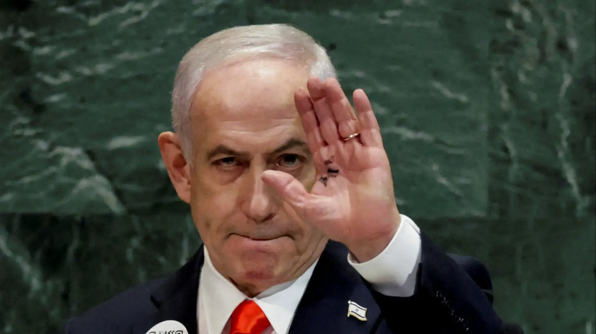 ראש ממשלת ישראל בנימין נתניהו נואם בפני העצרת הכללית ה-80 של האו"ם במטה הארגון בניו יורק, ארה"ב, ב-26 בספטמבר 2025. ראש ממשלת ישראל בנימין נתניהו נואם בפני העצרת הכללית ה-80 של האו"ם במטה הארגון בניו יורק, ארה"ב, ב-26 בספטמבר 2025.
