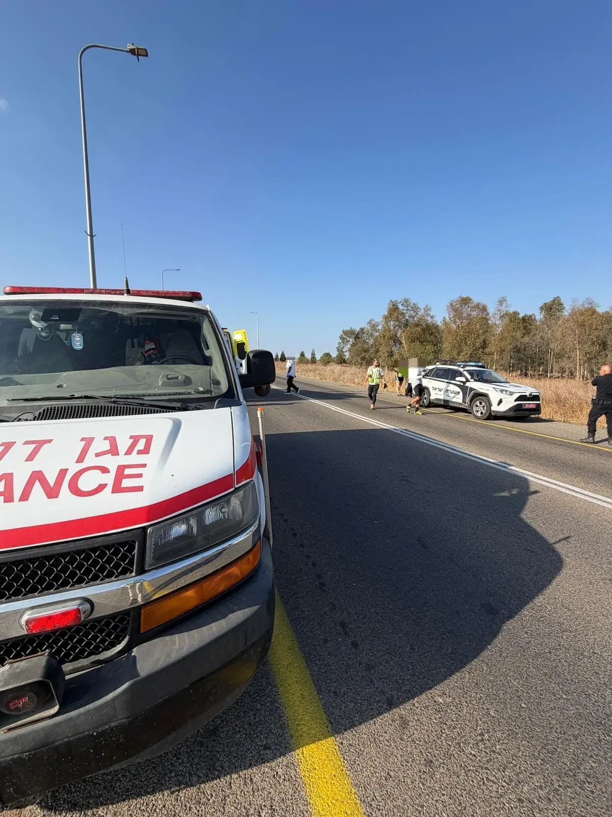 זירת התאונה בצומת מגשימים זירת התאונה בצומת מגשימים