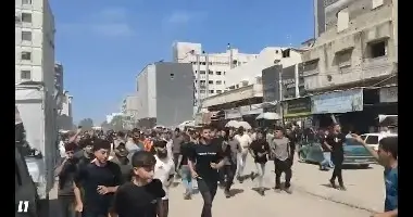 הלוויה של קוסר מעמר חלאס, מחבל חמאס, רצועת עזה הלוויה של קוסר מעמר חלאס, מחבל חמאס, רצועת עזה